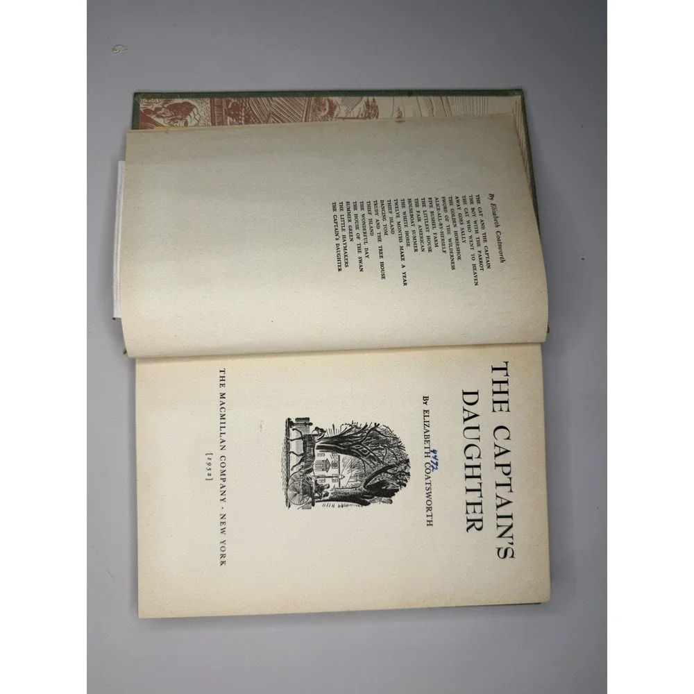 Elizabeth Coatsworth The Captain's Daughter Hardcover Macmillan Adventure Vinta…